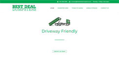Desktop Screenshot of bestdealdumpsters.com